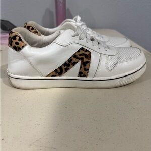 MIA White Sneakers‎ with Leopard Print Detail – Size 8.5M